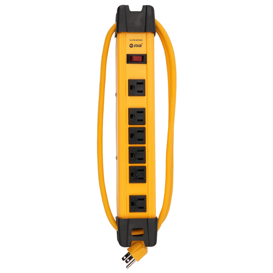 NA 6 Outlet Metal Power Strip Multi Plug 13-PS1875HD