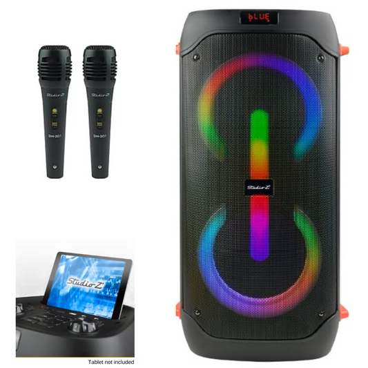 Karaoke Combo Studio Z Dual 8” Speaker with Microphones STZP-2800