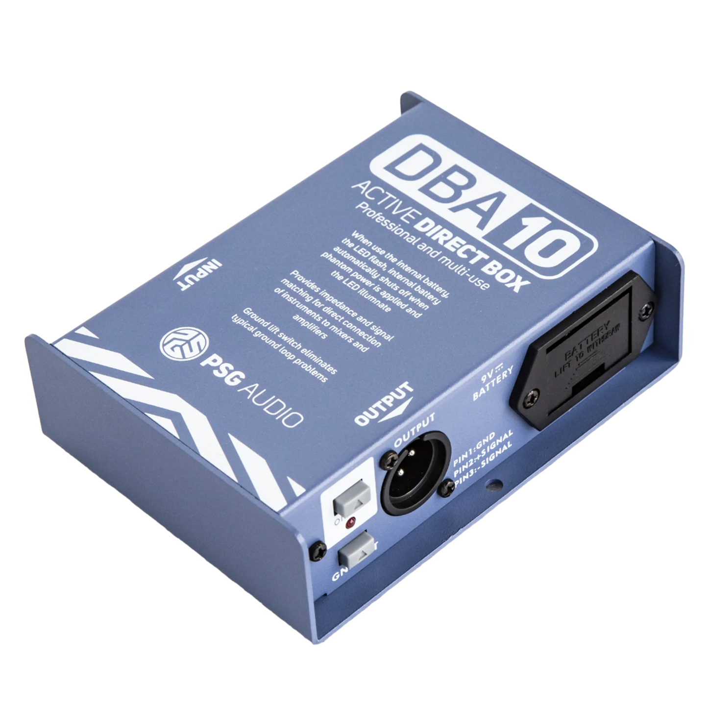 PSG Audio Active Direct Box with Ground Lift and Attenuator DBA-10
