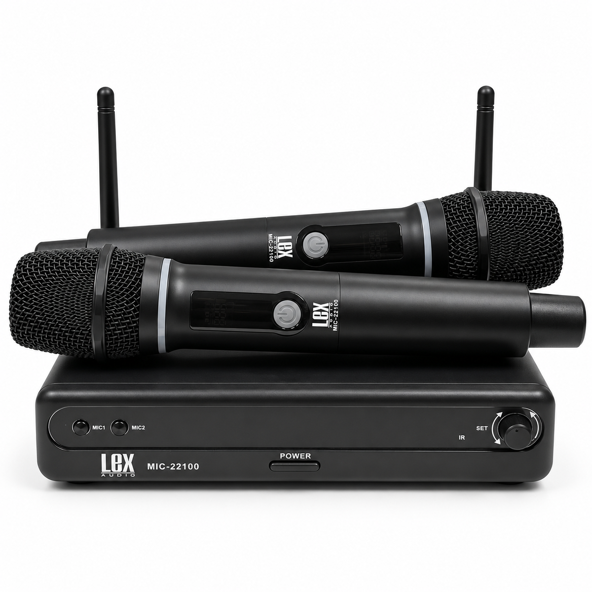LEX Professional Dual UHF Wireless Microphone System with XLR & 1/4” Outputs