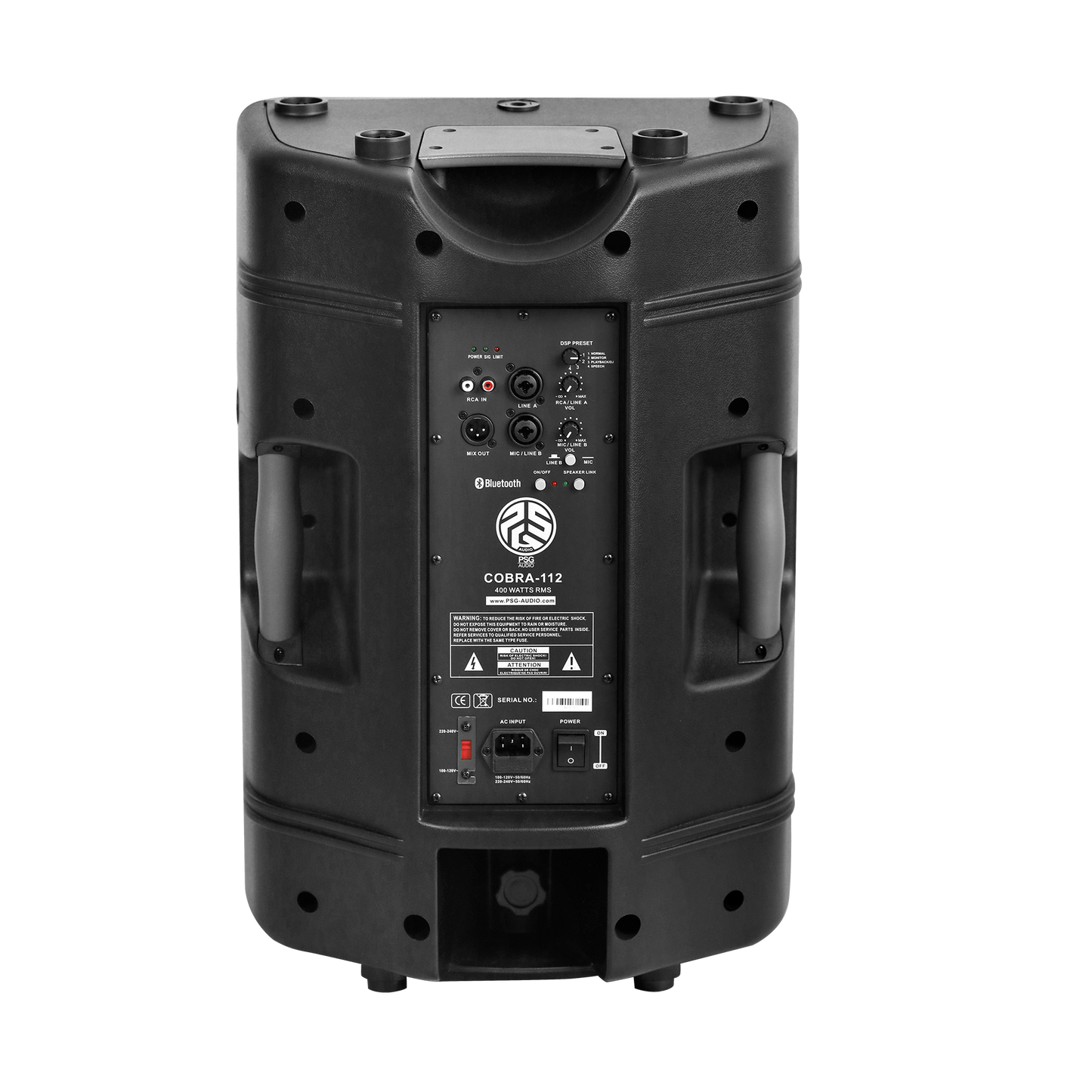 PSG Audio 12" Powered Speaker 1600 Watts with Bluetooth COBRA 112