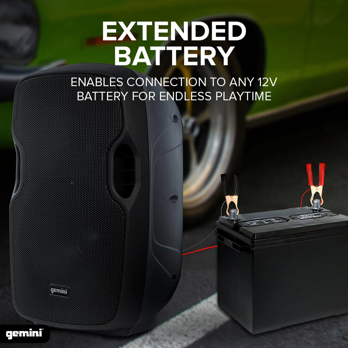 Gemini 10" Portable Powered Bluetooth Speaker AS-10TOGO