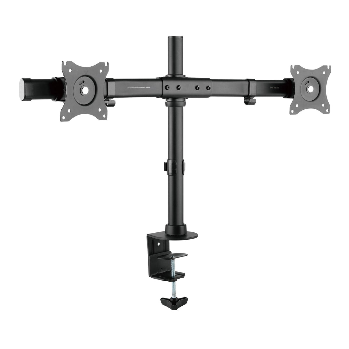 Nippon America Dual Monitor Desk Mount for 13”–27” Screens MON-CL1327-DB