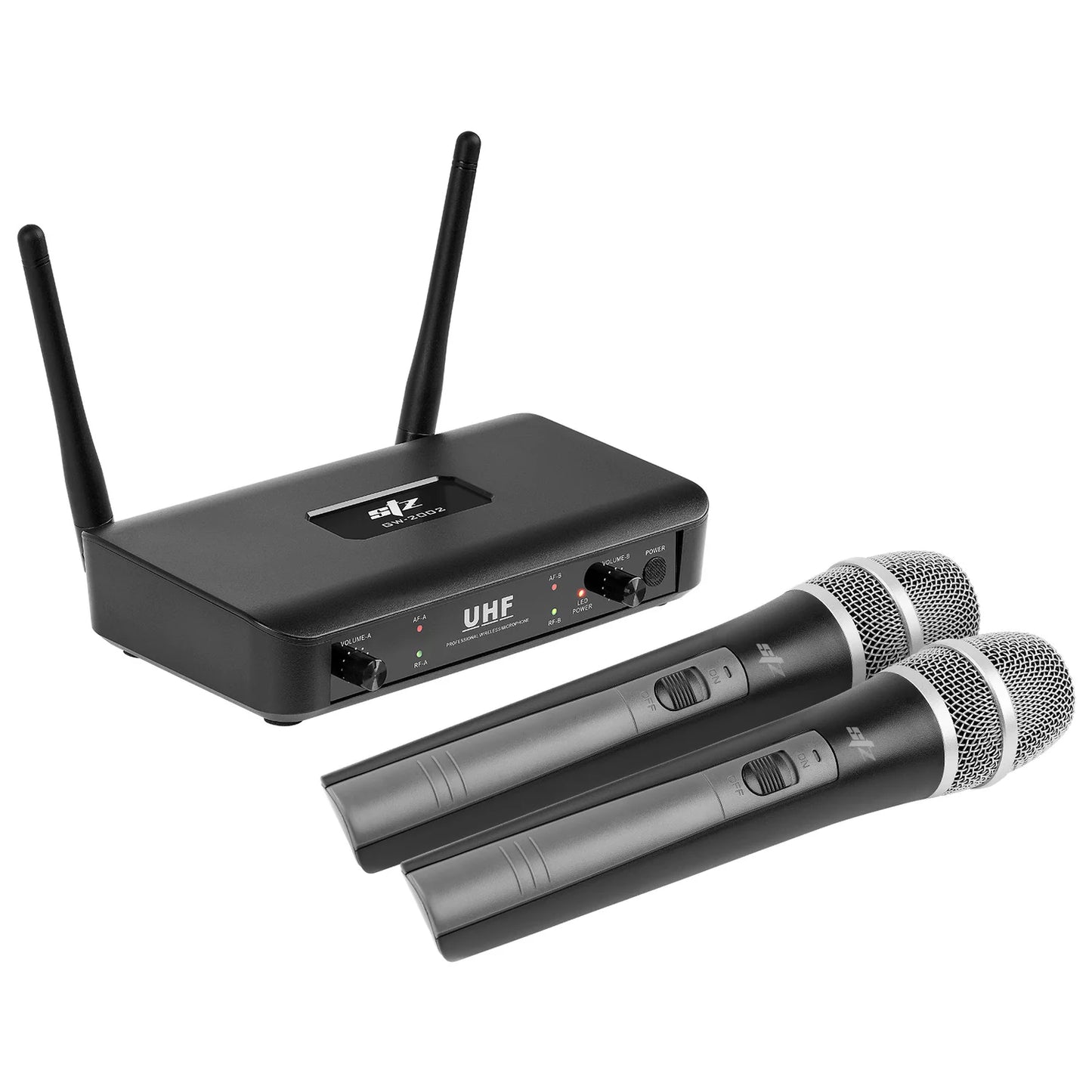 STZ Dual Channel UHF Wireless Microphone System GW-2002