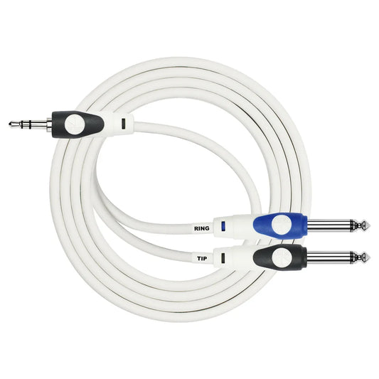 Kirlin Y Cable 1/8 Male Stereo to 1/4 Dual Mono Plug LGY-362L