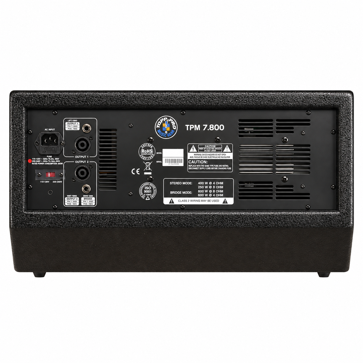Topp Pro TPM 7.800 10-Channel 1600W Powered Mixer with DSP