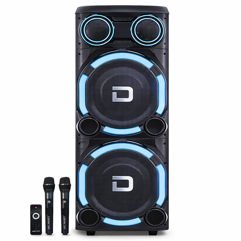 Dolphin Party Speaker Dual Station 2X15” with Microphones SP-185