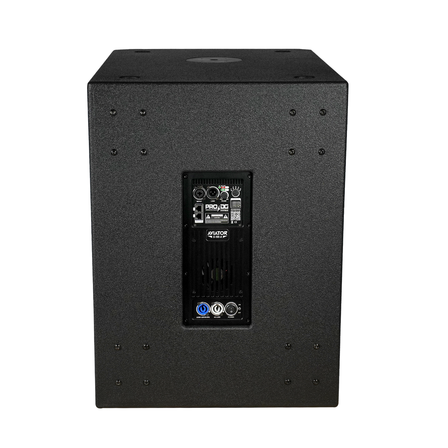 PRO DG Systems Powered 18" 1600W RMS, 138 dB, Plywood Subwoofer AVIATOR S118A