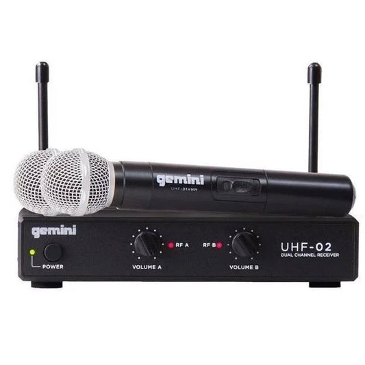 Gemini Dual Handheld Wireless Microphone UHF-02M