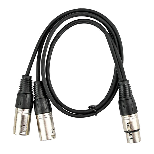 Studio Z Cable 3 Ft Y XLR Female to Dual XLR Male ZP-YXLRFXLRMD-3