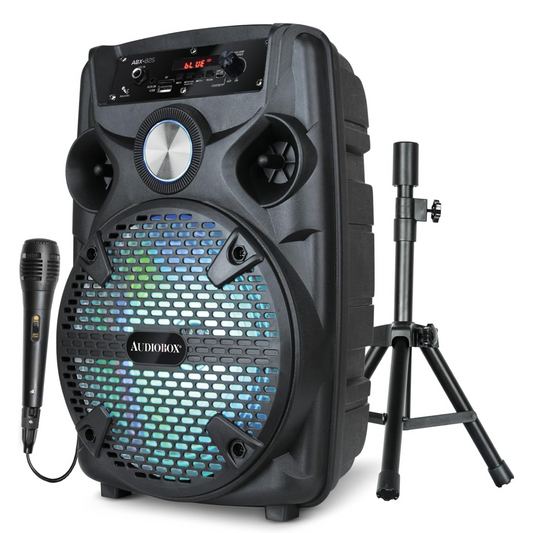 Audiobox Combo Portable 8” Speaker and Microphone (ECHO EFFECT) and Stand ABX-82S