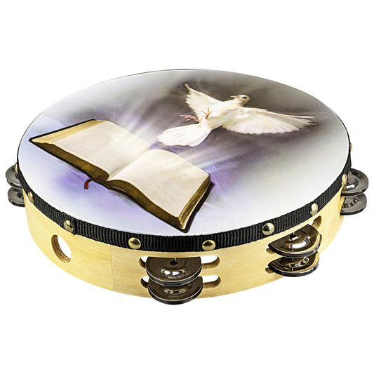 Studio Z 10" Double Wood Gospel Tambourine  ATM-DOV-10