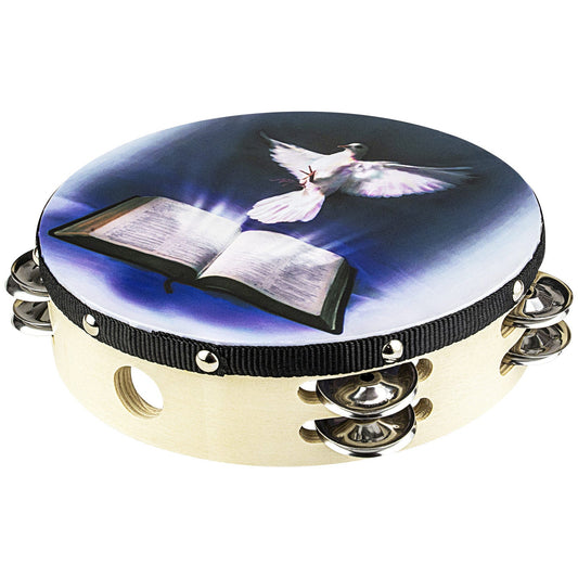 Studio Z 8" Double Wood Gospel Tambourine  ATM-DOV-8
