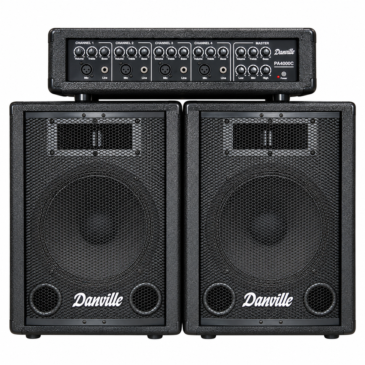 Danville PA System Dual Speaker 10” with Power Head PA-4080