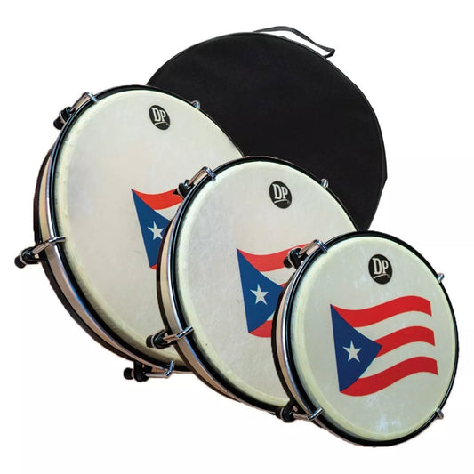 DP Wood Pandero Set PR Flag Design with Bag