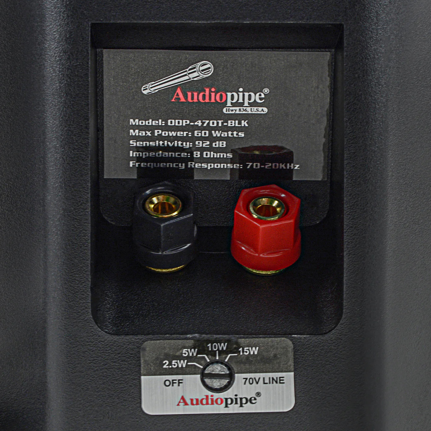 Audiopipe Indoor/Outdoor Weatherproof 4" 70V Loudspeakers ODP-470T-BLK