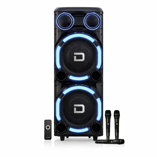 Dolphin Party Speaker Dual Station 2X15” with Microphones SP-185