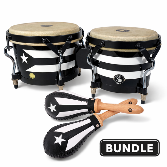 5d2 PR Black Edition Professional Bongo & Maracas Combo