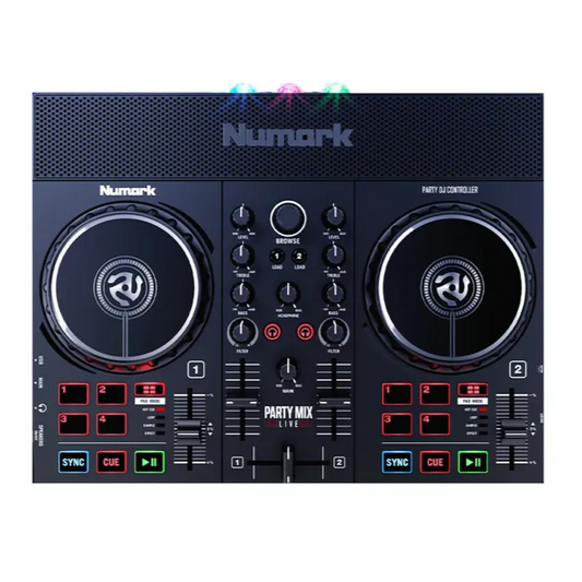 Numark Party Mix Live
DJ Controller with Built-In Light Show and Speakers