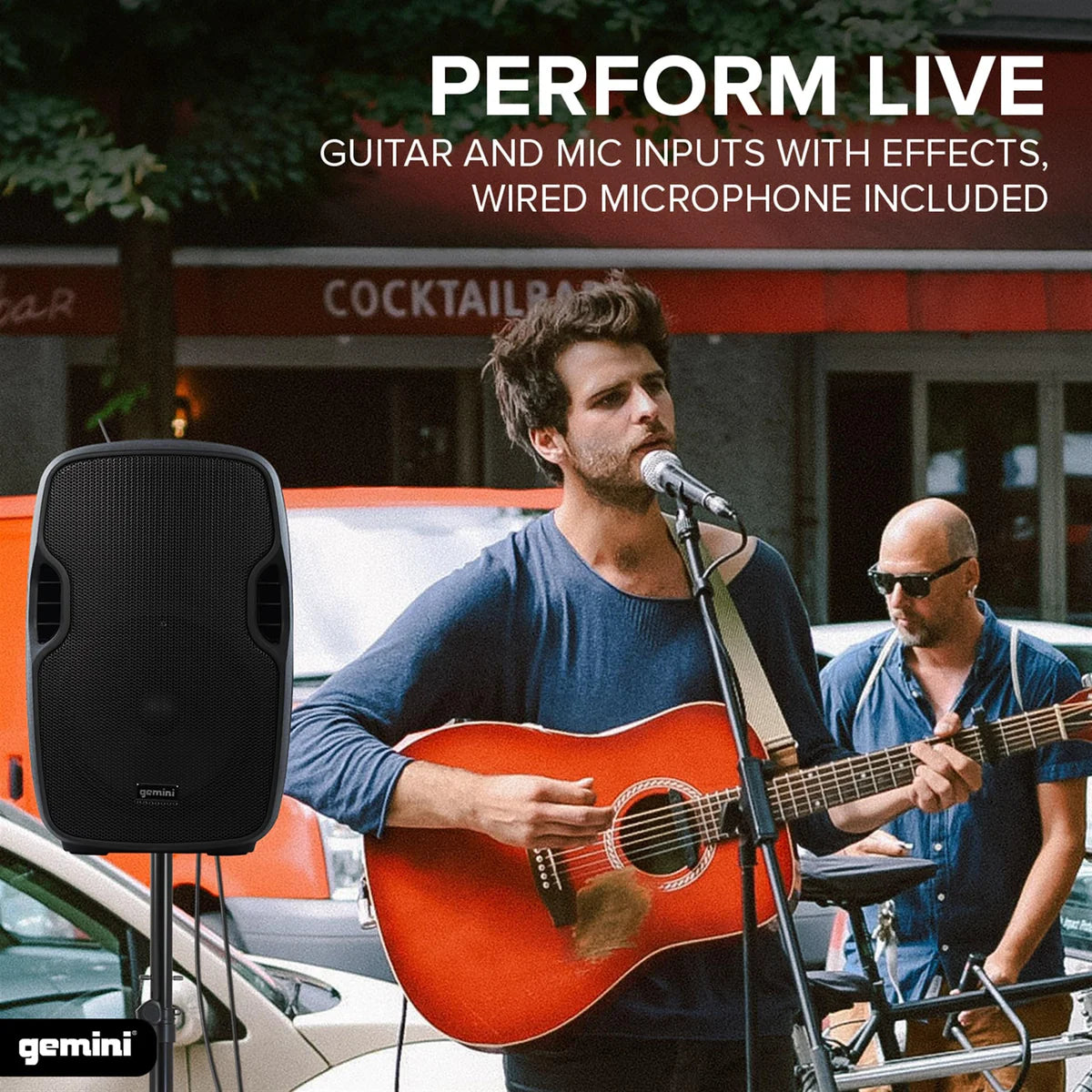 Gemini 10" Portable Powered Bluetooth Speaker AS-10TOGO