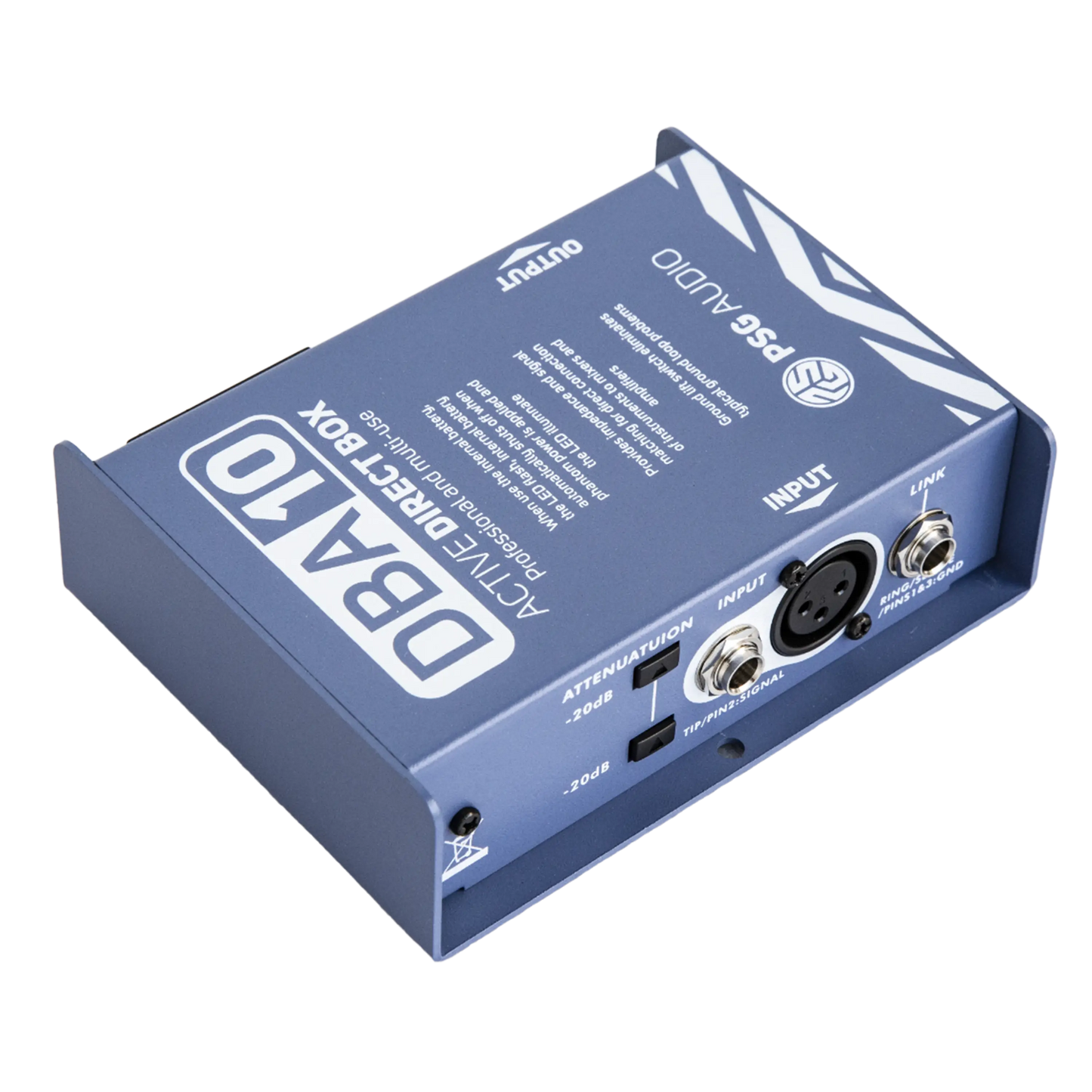 PSG Audio Active Direct Box with Ground Lift and Attenuator DBA-10