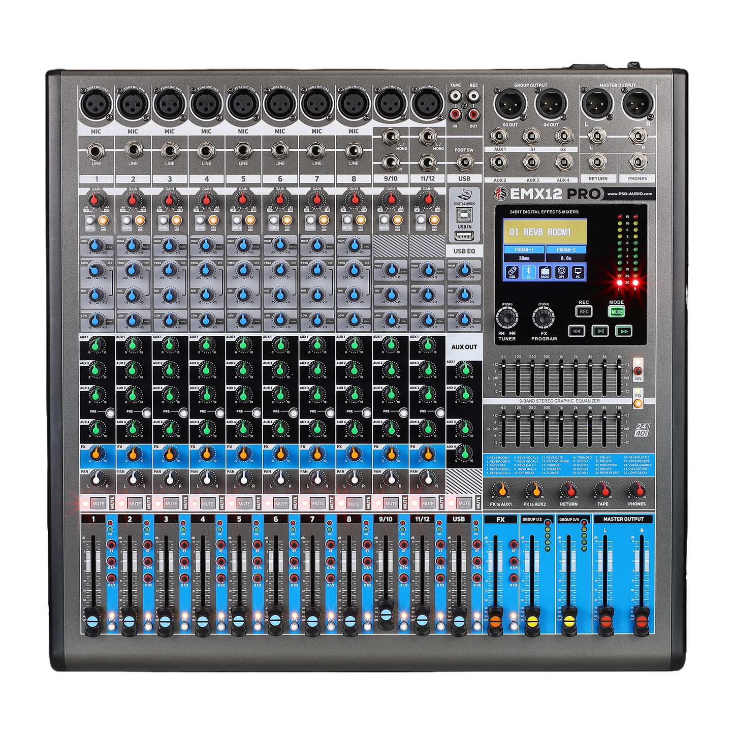 PSG Audio Mixer 12 Channels EMX-12