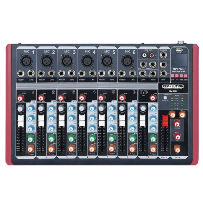 Revolution Audio 8-Channel Mixer RV-M8U