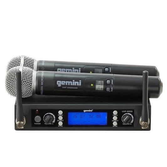 Gemini Dual Handheld Wireless Microphone UHF-6200M