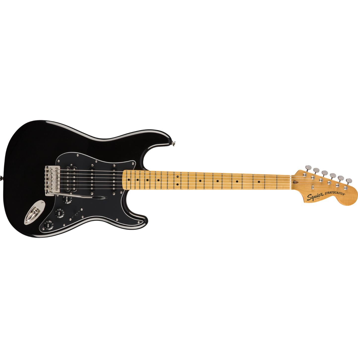 Squier Classic Vibe '70s Stratocaster HSS - Black with Maple Fingerboard | Raquel Certified