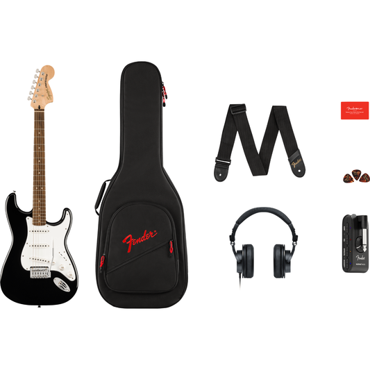 Squire Affinity Series Stratocaster Mustang Micro Pack | Raquel Certified