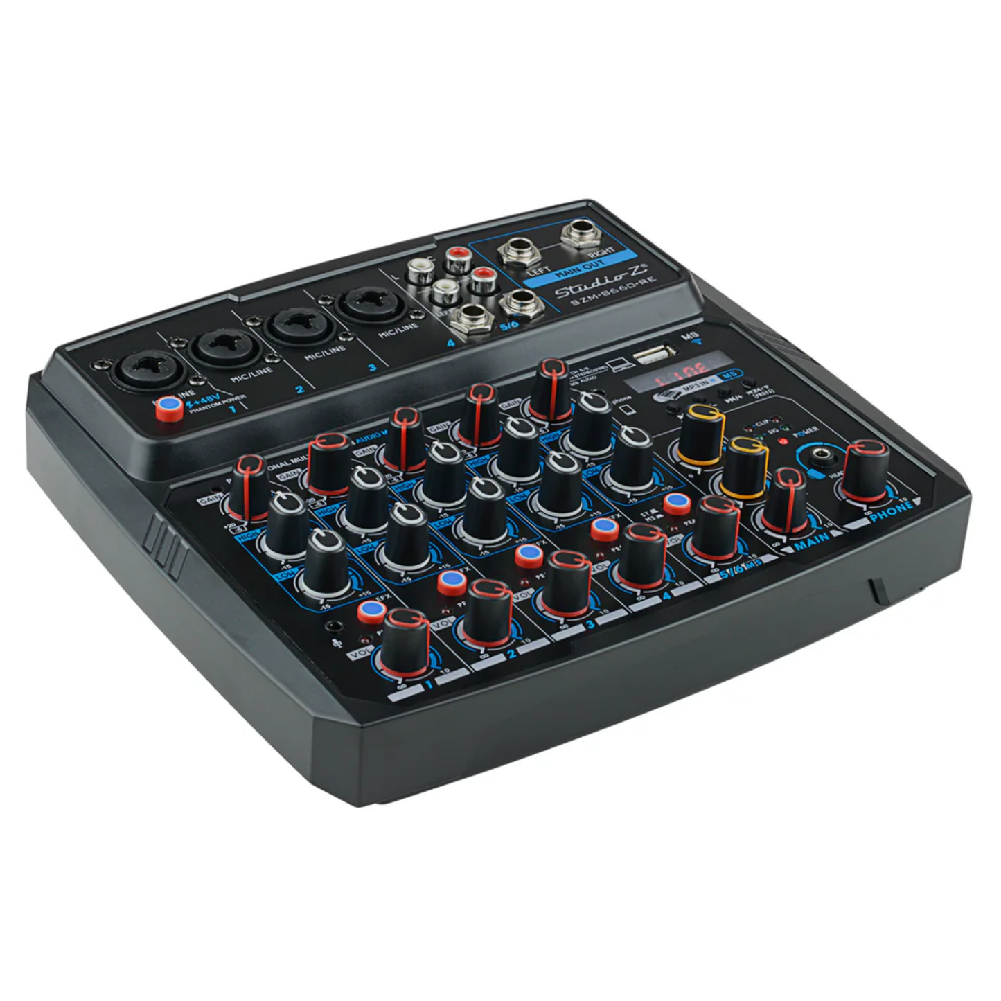 Studio Z 6 Channels DJ Mixing Console SZM-B660-RE