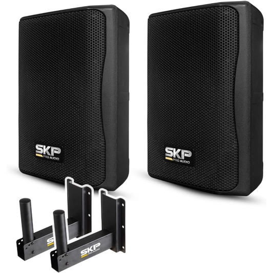 SKP Active + Passive Combo Dual Speaker 8” with Wall Stands SK-208PX