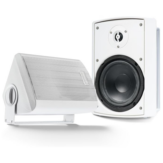 Gemini Wall Mount Weatherproof Bluetooth 5.25” Speakers GHSI-W525BT – White