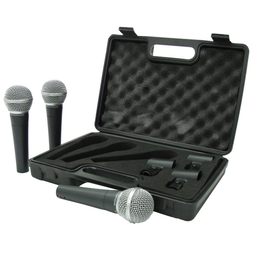 Kohlt Vocal Microphone 3 Pack with Case