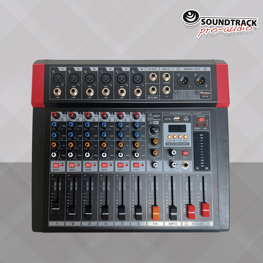 Soundtrack 6Ch DSP Mixing Console XLR MIX-60