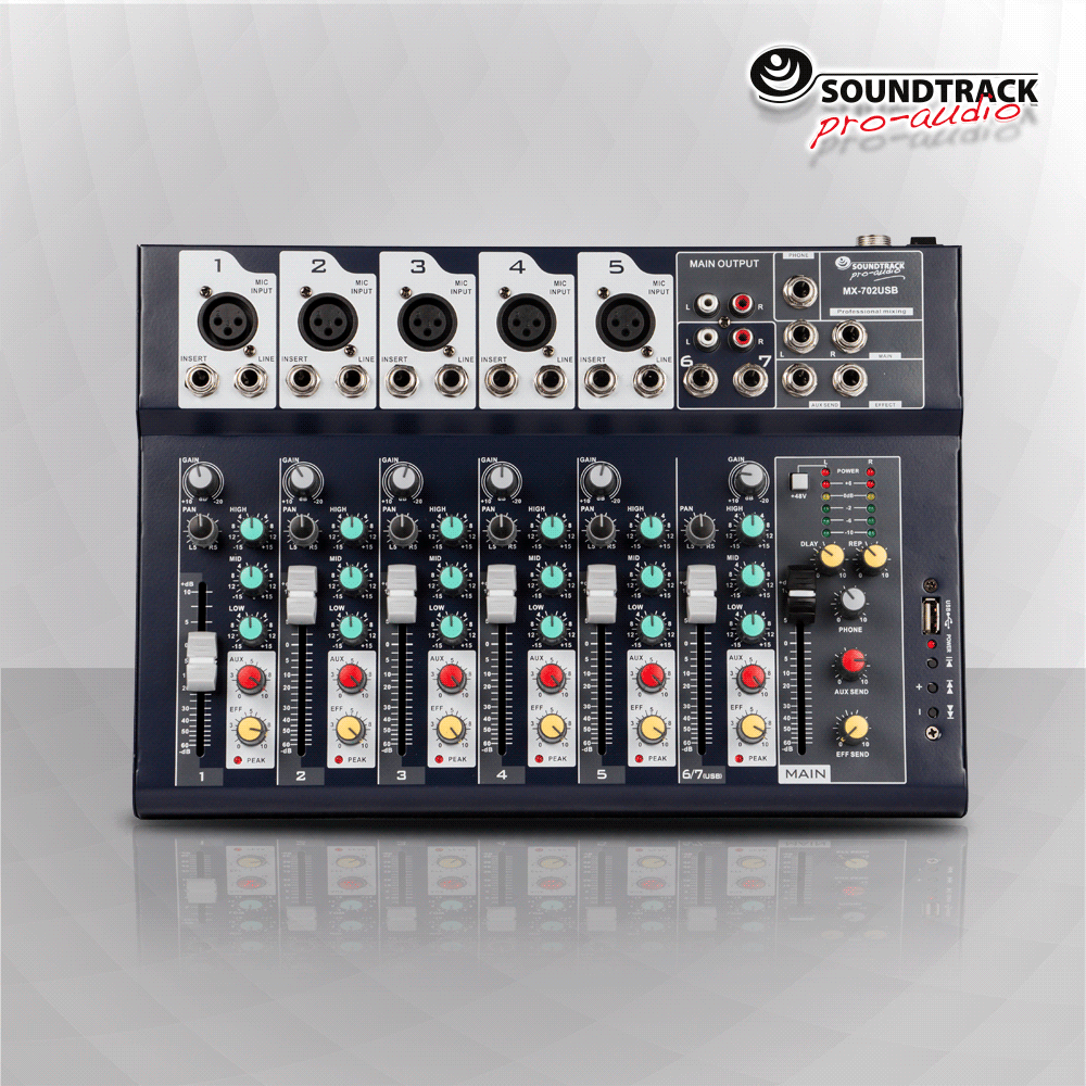 Soundtrack 7Ch Mixing Console MX-702USB