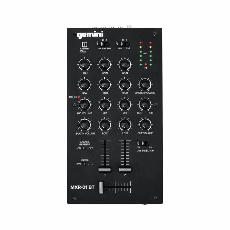 Gemini Dj Professional 2Ch Mixer with Bluetooth MXR-01BT