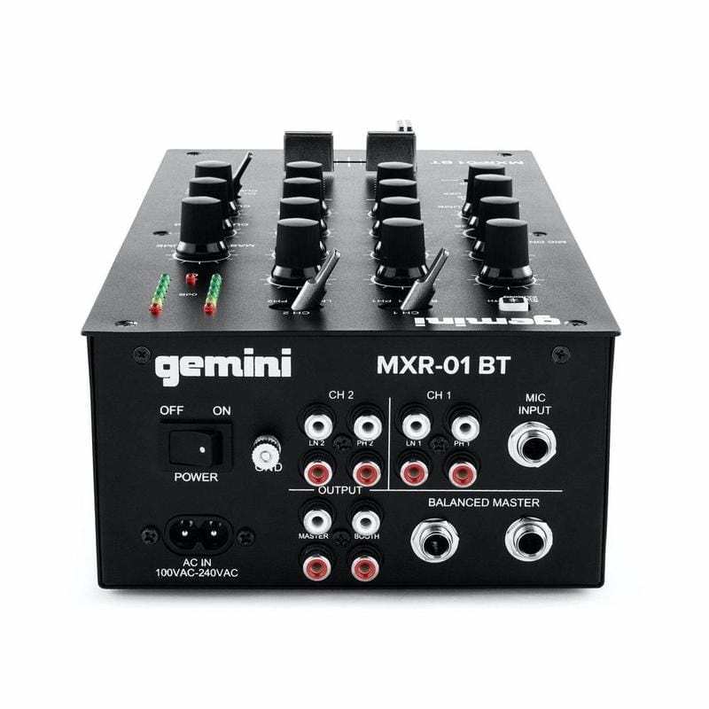 Gemini Dj Professional 2Ch Mixer with Bluetooth MXR-01BT