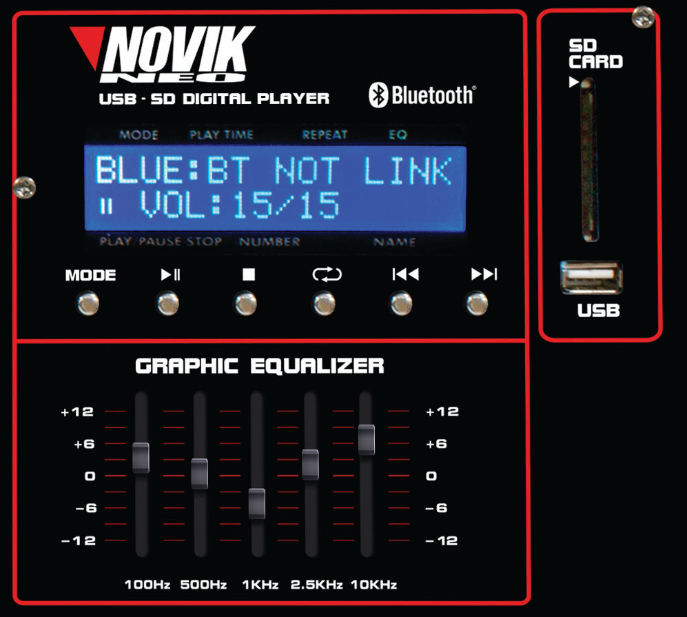 Novik Neo Cabinet Powered Mixer 6 CH NVK-6400BT