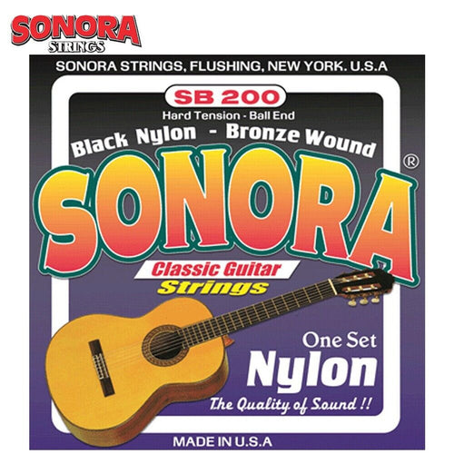Sonora Classic Guitar String Black Nylon Bronze with Ball End SB200