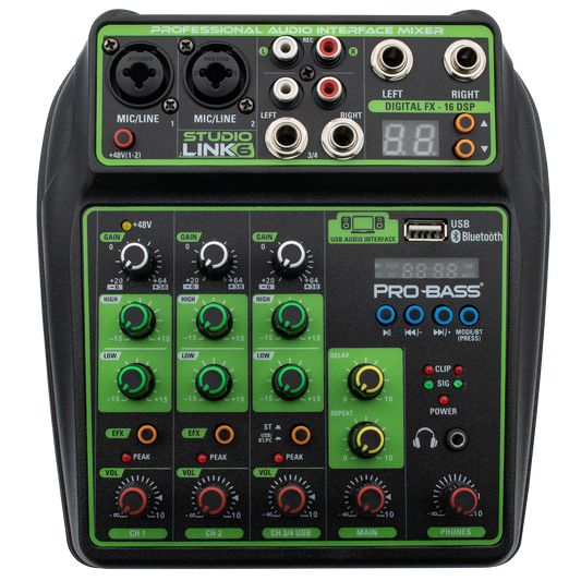 Pro Bass Professional 6CH Mixer STUDIO-LINK6