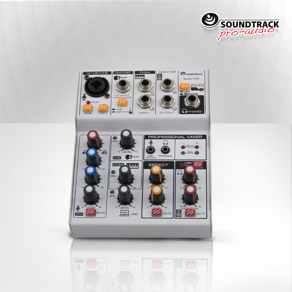 Soundtrack Microphone Set and Mixer STUDIO-4KIT