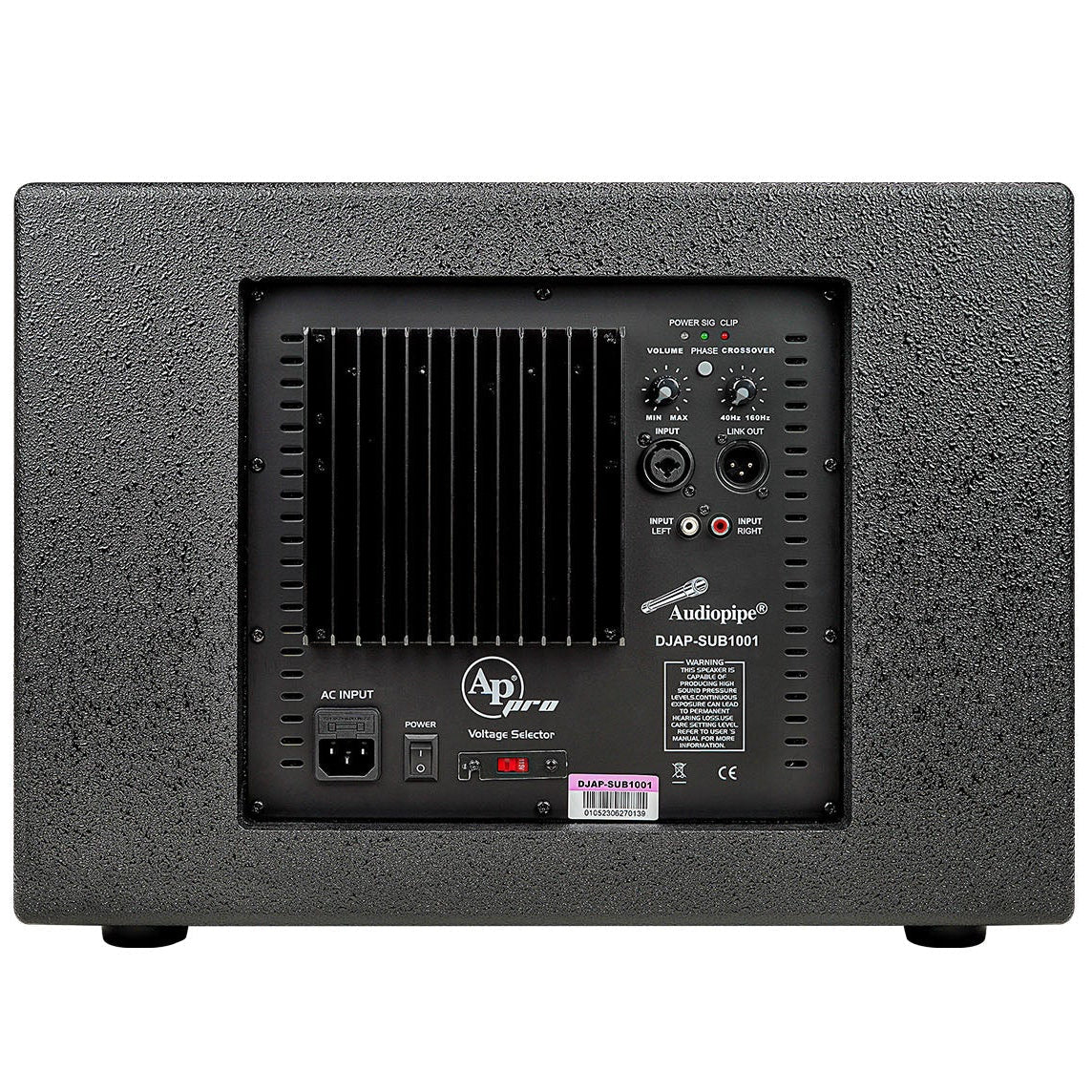 Audiopipe 10" Professional Active Subwoofer DJAP-SUB1001