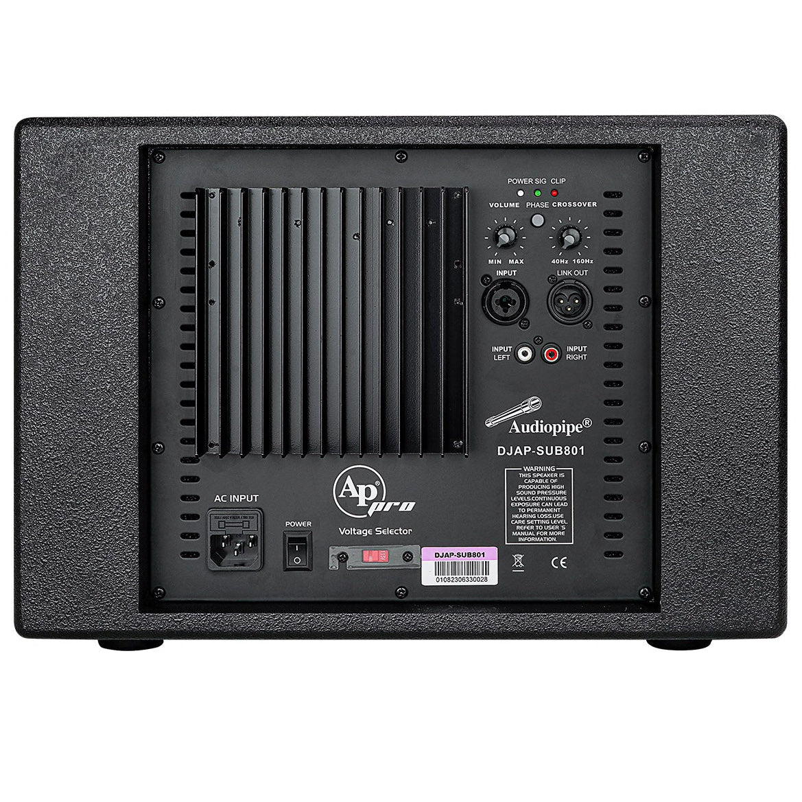 Audiopipe 8" Professional Active Subwoofer DJAP-SUB801