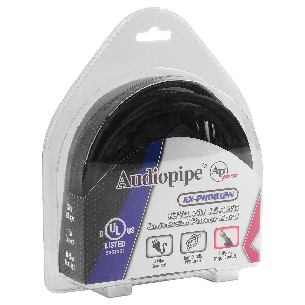 Audiopipe EX-PRO612N universal power cord