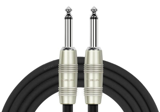 Kirlin 3Ft Instrument Cable 3’ 1/4-1/4 IP-201PN/BK 20AWG