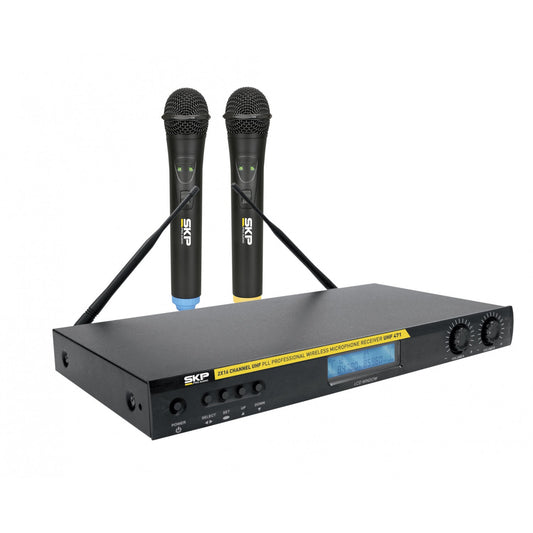 Skp Pro Audio Dual Channel Wireless Microphone UHF-471