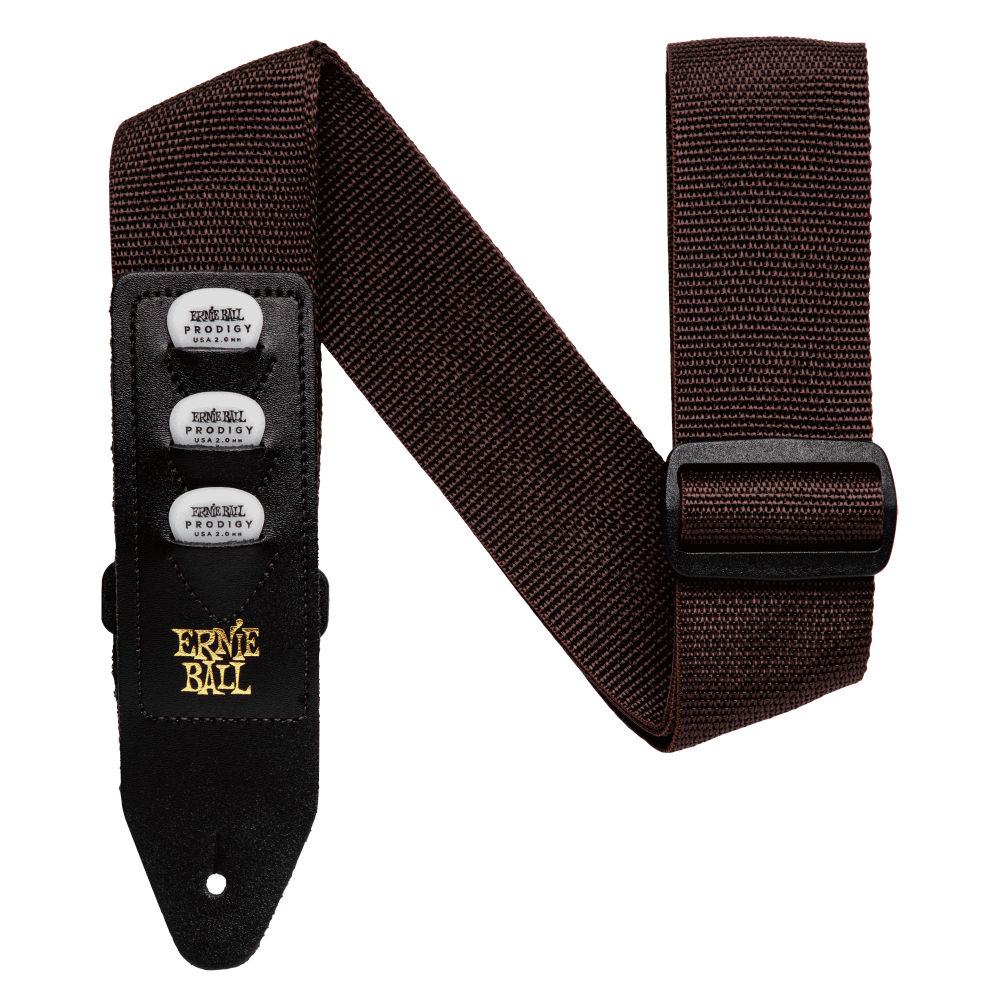 Ernie Ball Brown Pickholder Strap P04250
