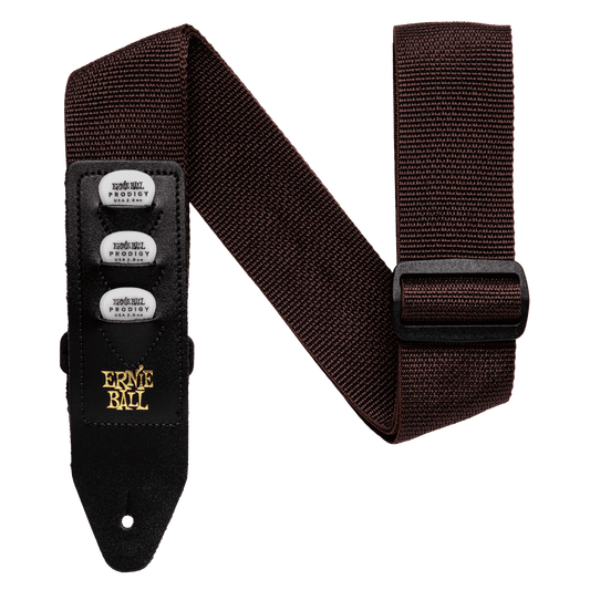 Ernie Ball Brown Pickholder Strap P04250