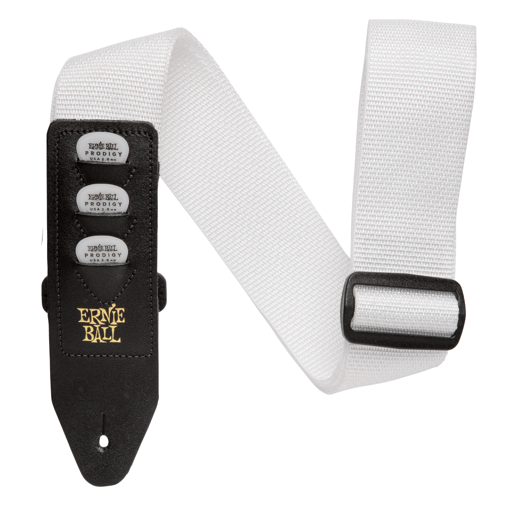 Ernie Ball White Pickholder Strap P04259